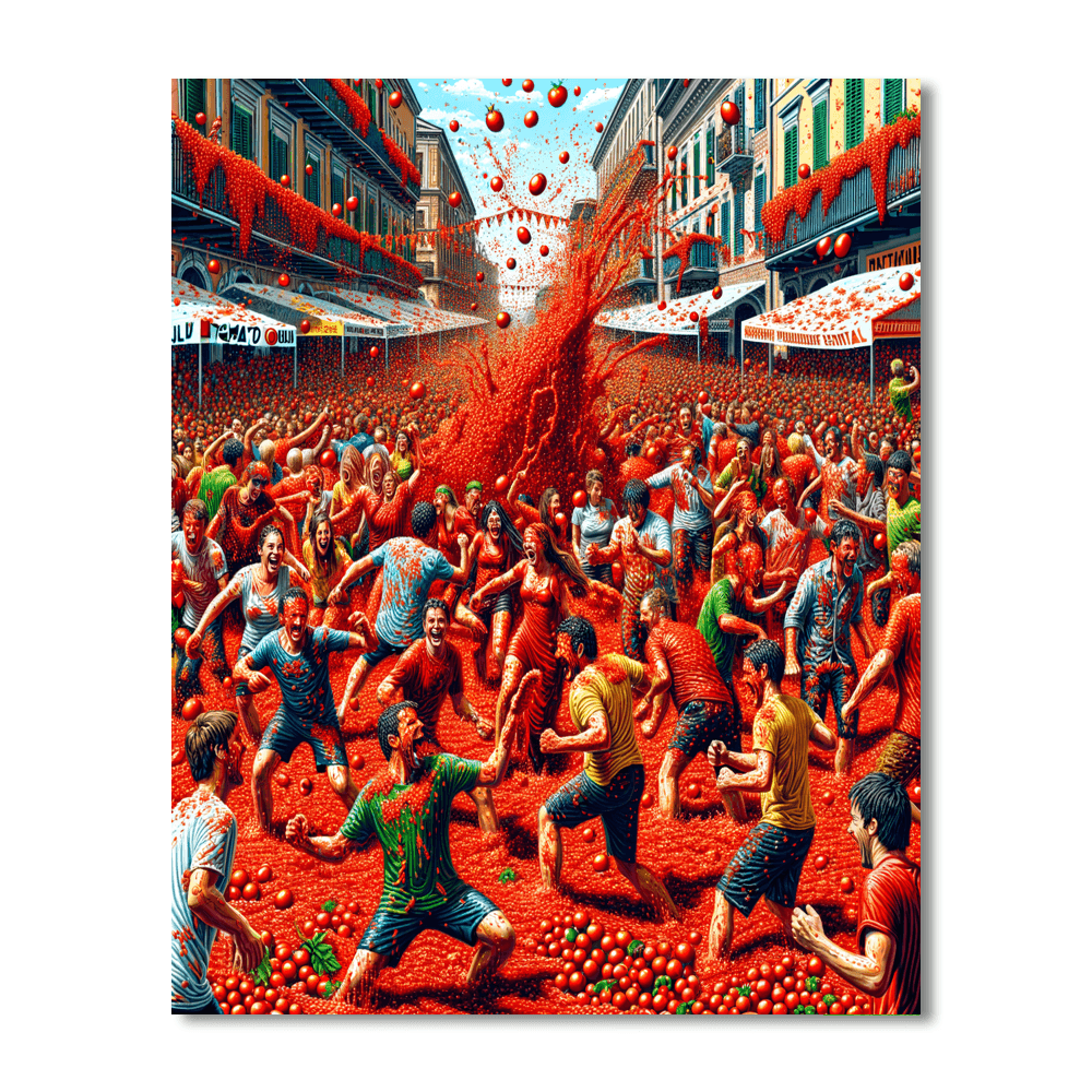 The Tomato Festival DIY Paint By Numbers