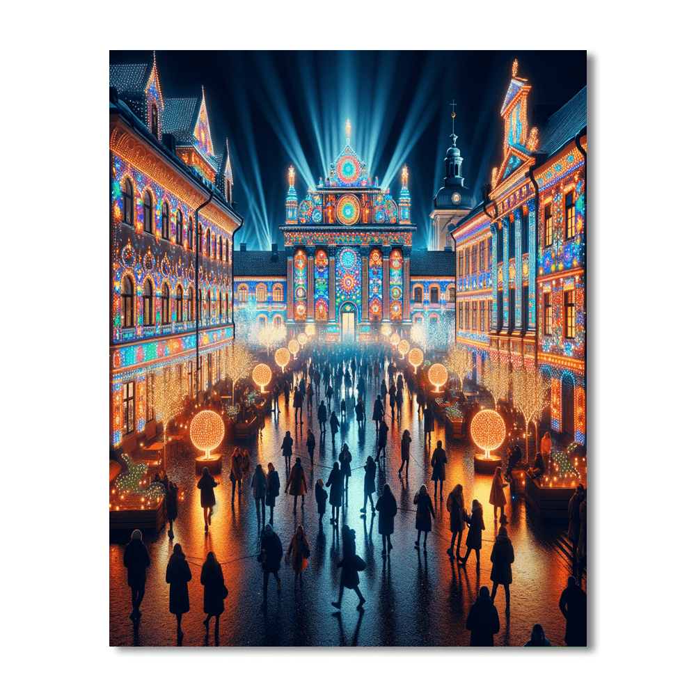 Norrköping Light Festival - Sweden Painting By Numbers Kit