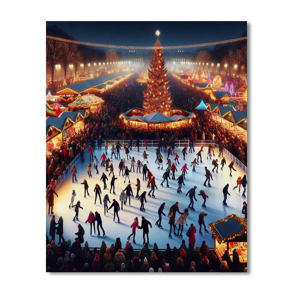 Winter Wonderland - Hyde Park, London Number Painting