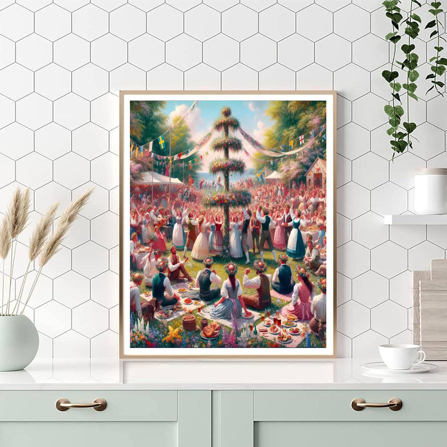 The Midsummer Festival - Sweden Numbered Painting Kits