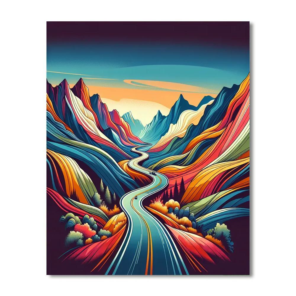 Adventurous Road Trip Painting Number Kit