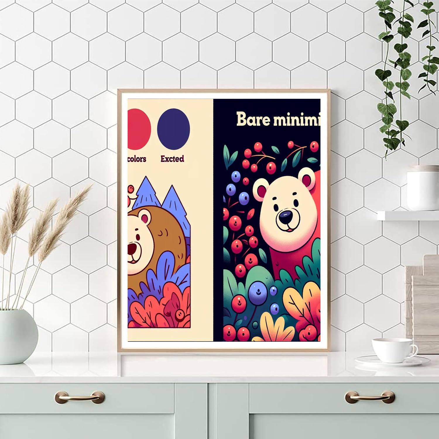 Bear’s Bountiful Berry Patch Paint By Numbers