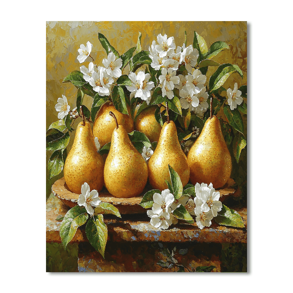 Paul Cézanne Inspired Still Life With Pears  Paint By Numbers
