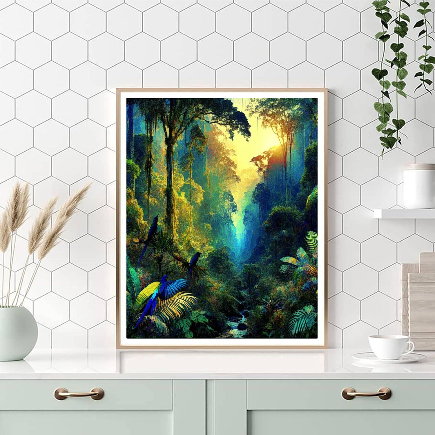 Rainforest Awakening DIY Paint By Numbers