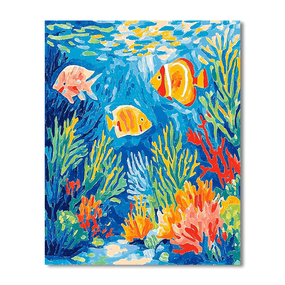 Henri Matisse Inspired Underwater Wonder  Paint By Numbers Art