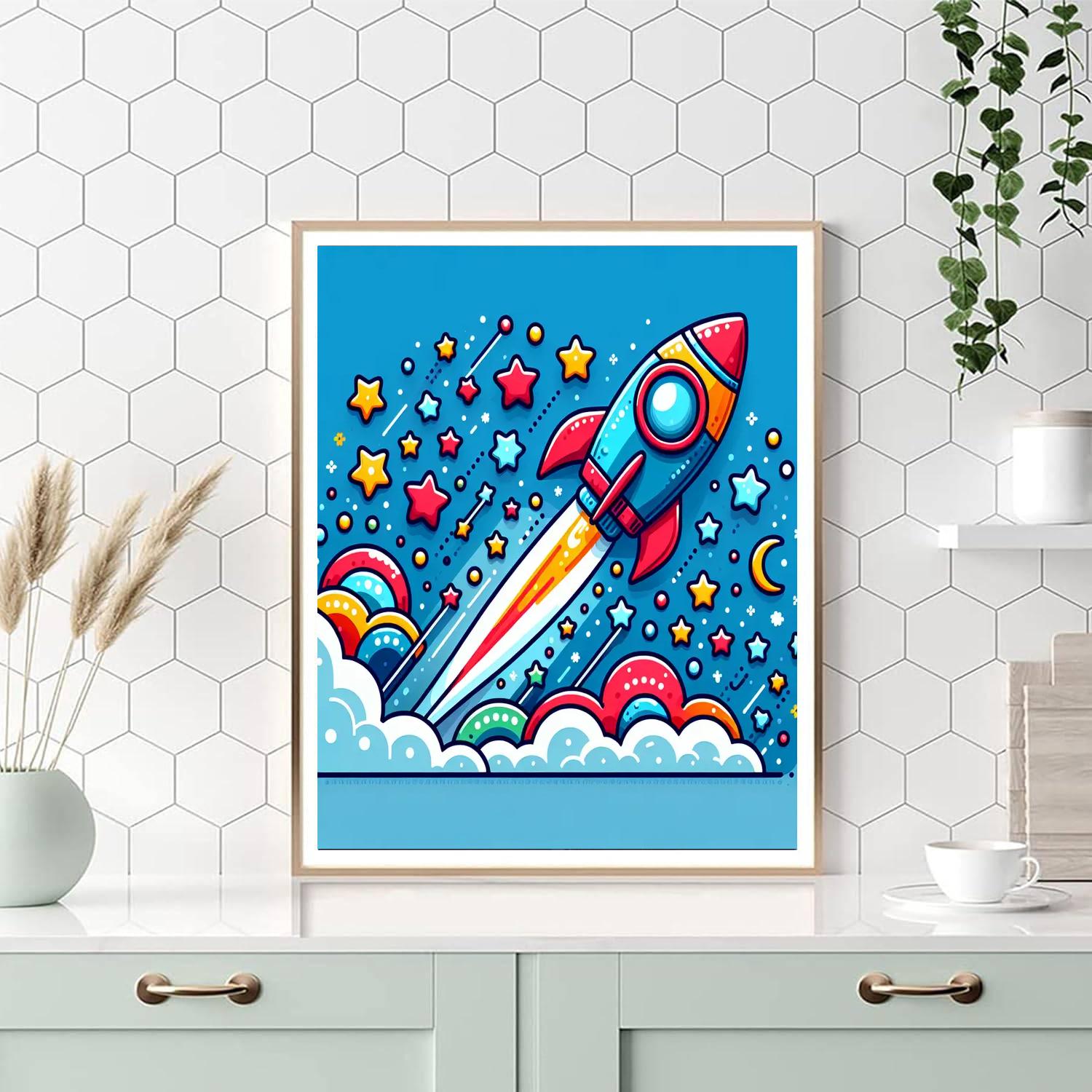 Racing Rocket Paint By Number