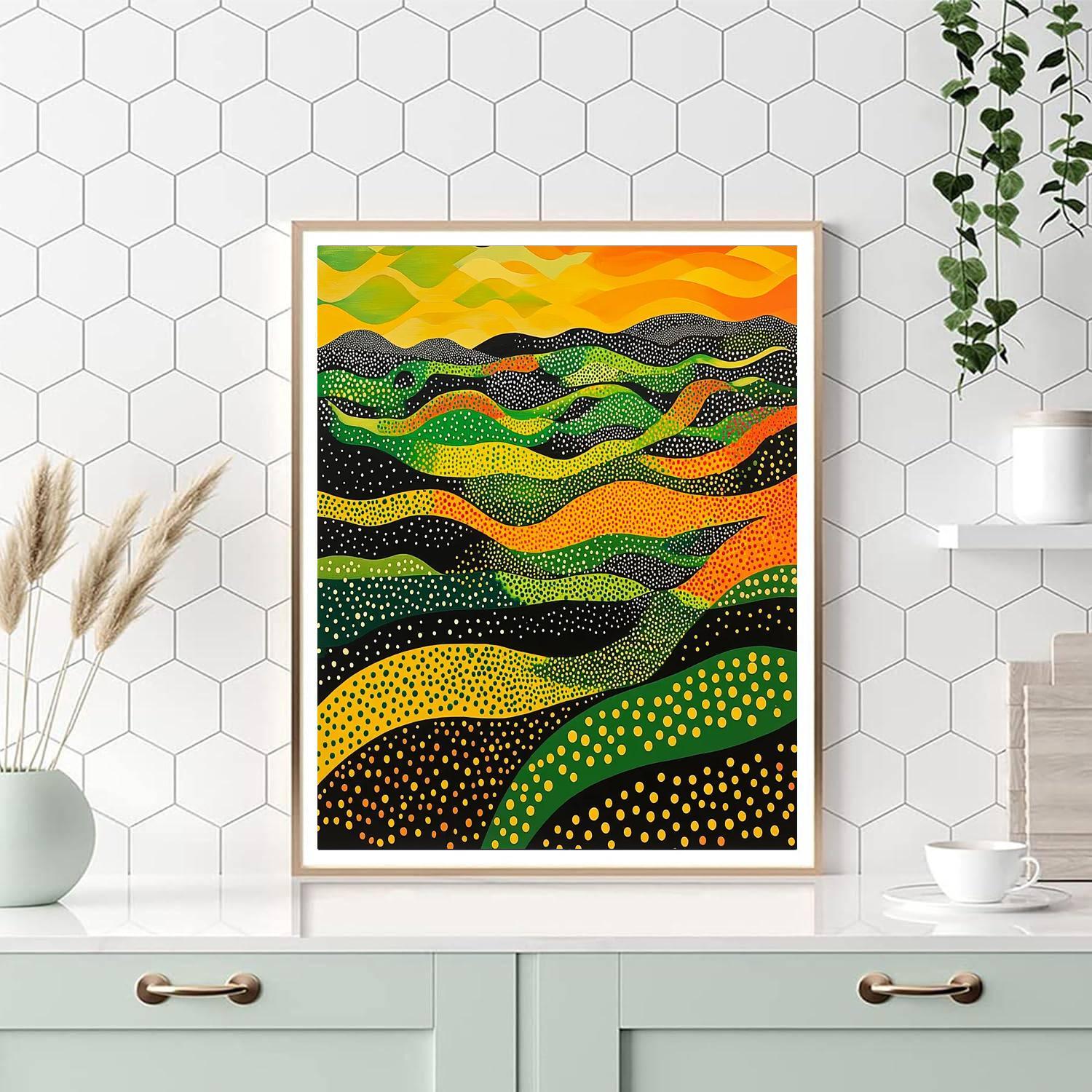 Yayoi Kusama Inspired Rhythmic Fields  Paint By Number