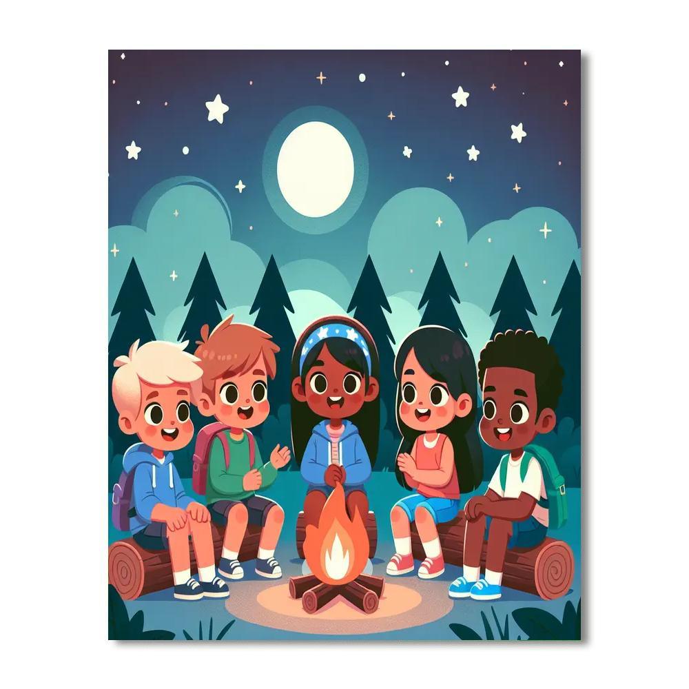 Starlit Campfire Tales Paint By Numbers Kits