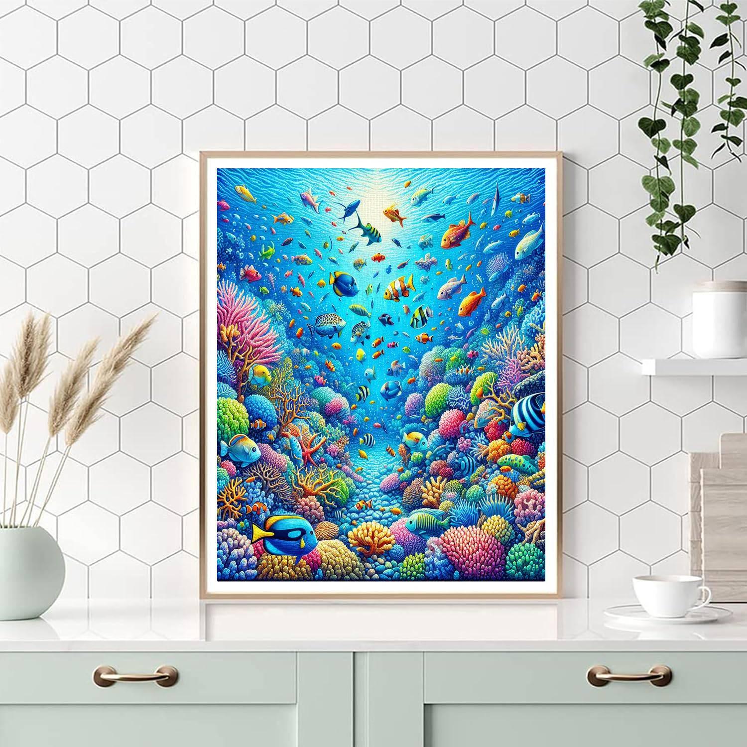 Dazzling Underwater Wonderland Painting Number Kit