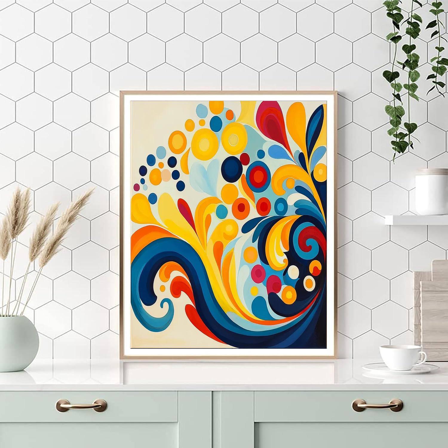 Joan Miró Inspired Dreamscape Whirls  Paint By Color