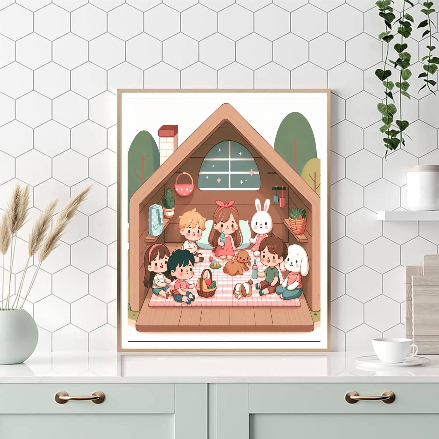 Cuddly Critters Clubhouse Numbered Painting Kits