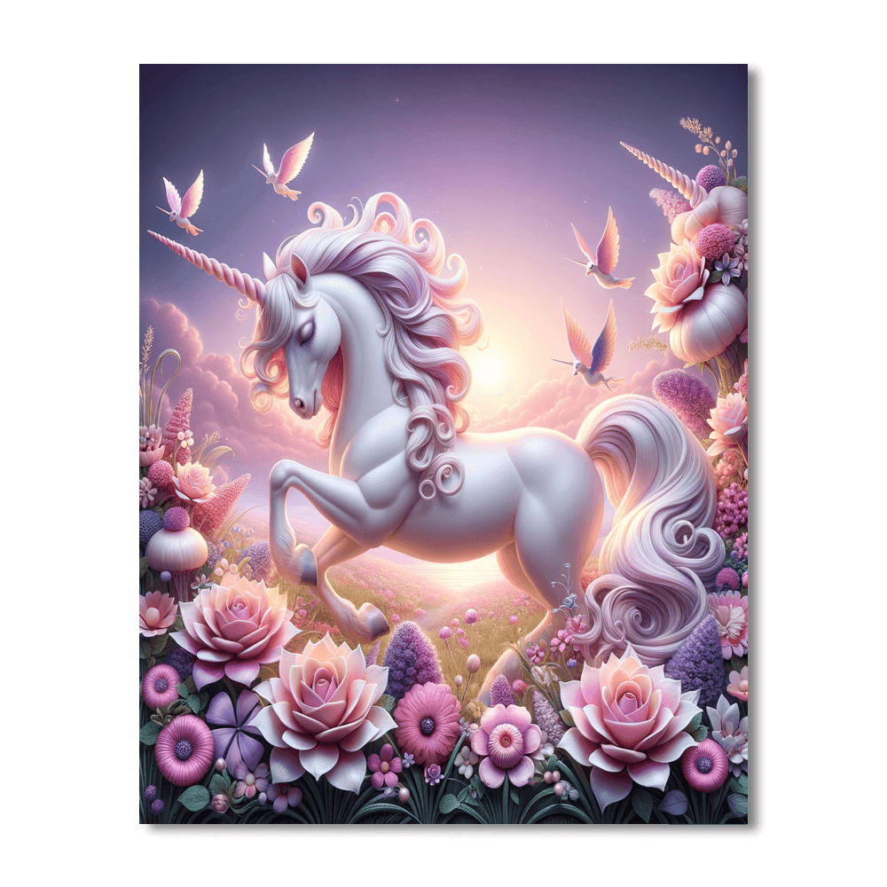 Majestic Unicorn Haven Numbered Painting Kits
