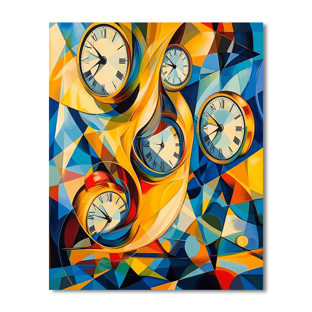 Salvador Dali Inspired Time's Reflection  Paint By Numbers Art