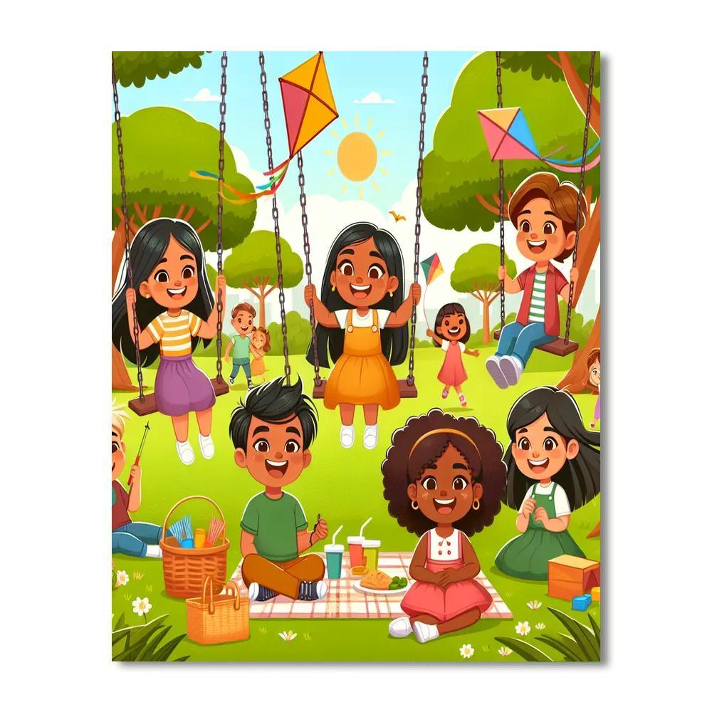 Sunny Park Playdate Numbered Painting Kits