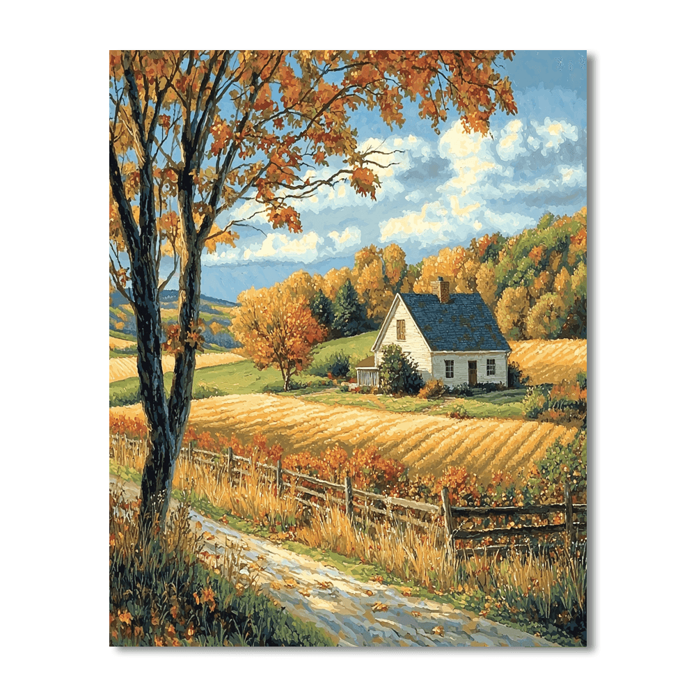 Grant Wood Inspired Rural Life  DIY Paint By Numbers