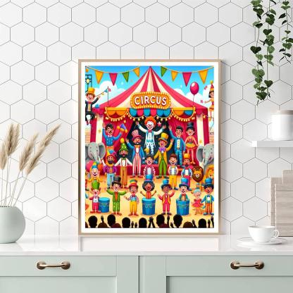 Playful Circus Show Paint By Numbers Kits