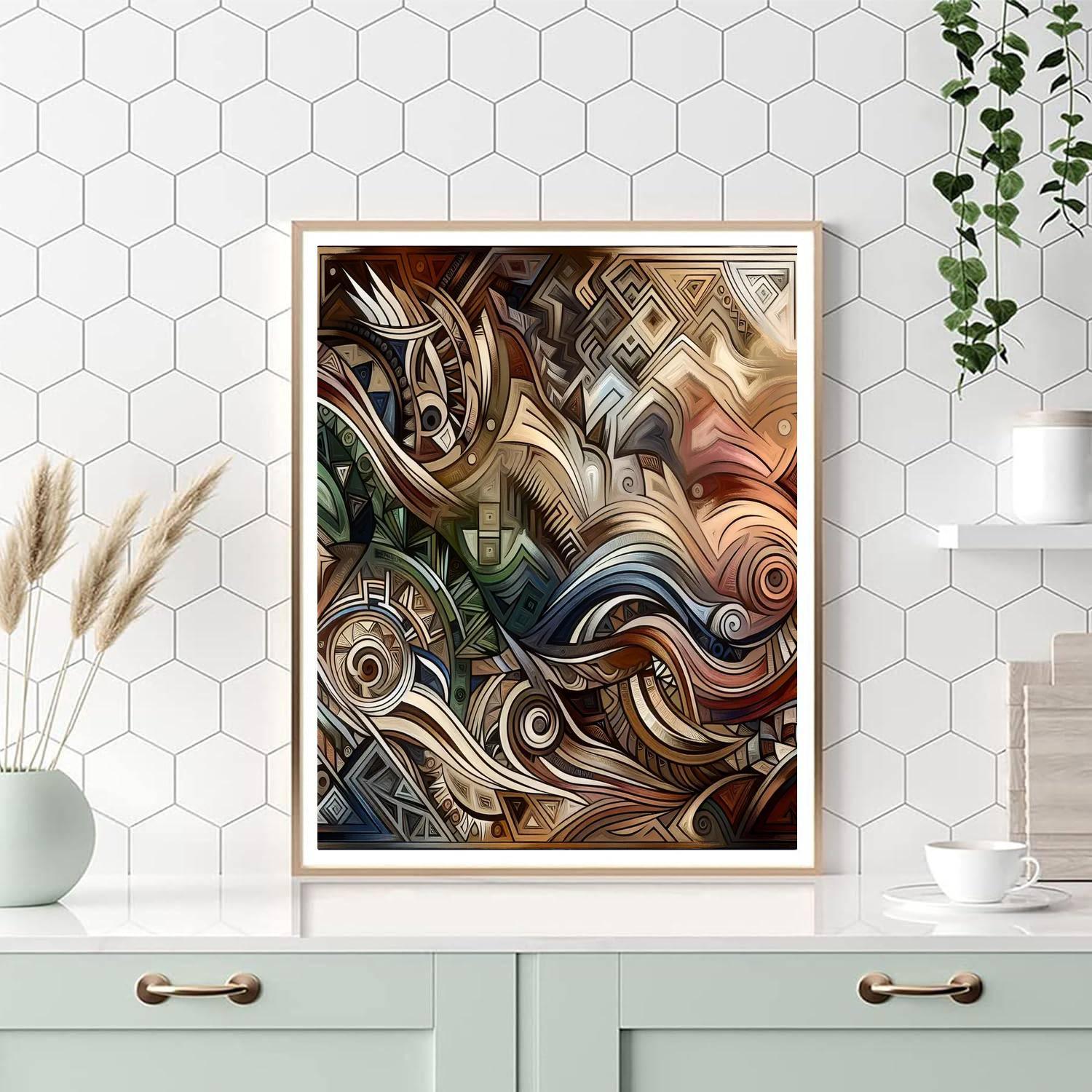 Ancient Tribal Patterns Numbered Painting Kits