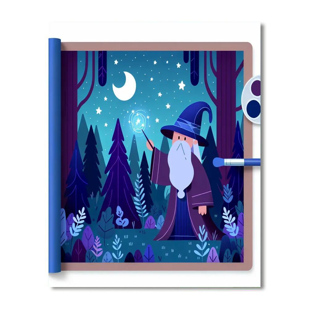 Wacky Wizard Wonderland Number Painting