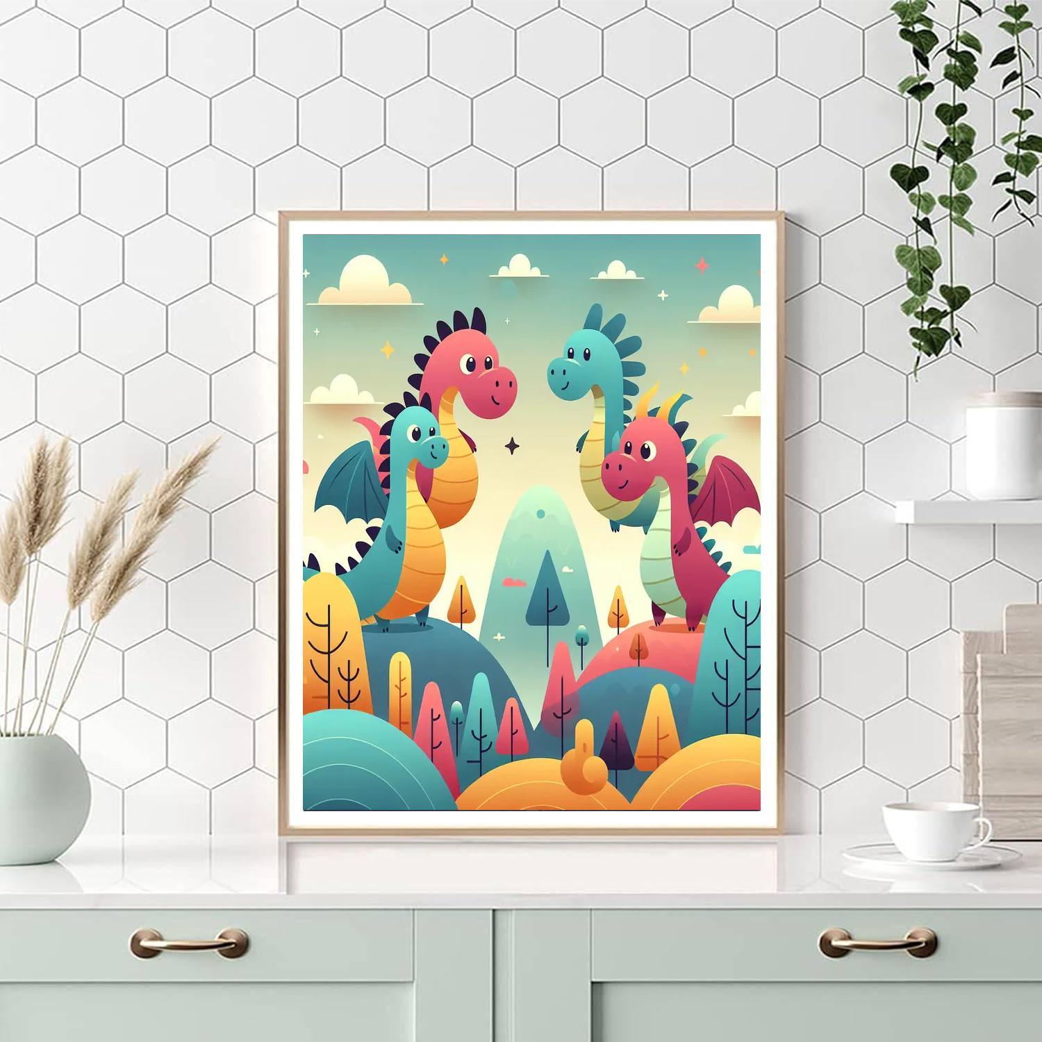 Legendary Dragons Paint By Numbers Art