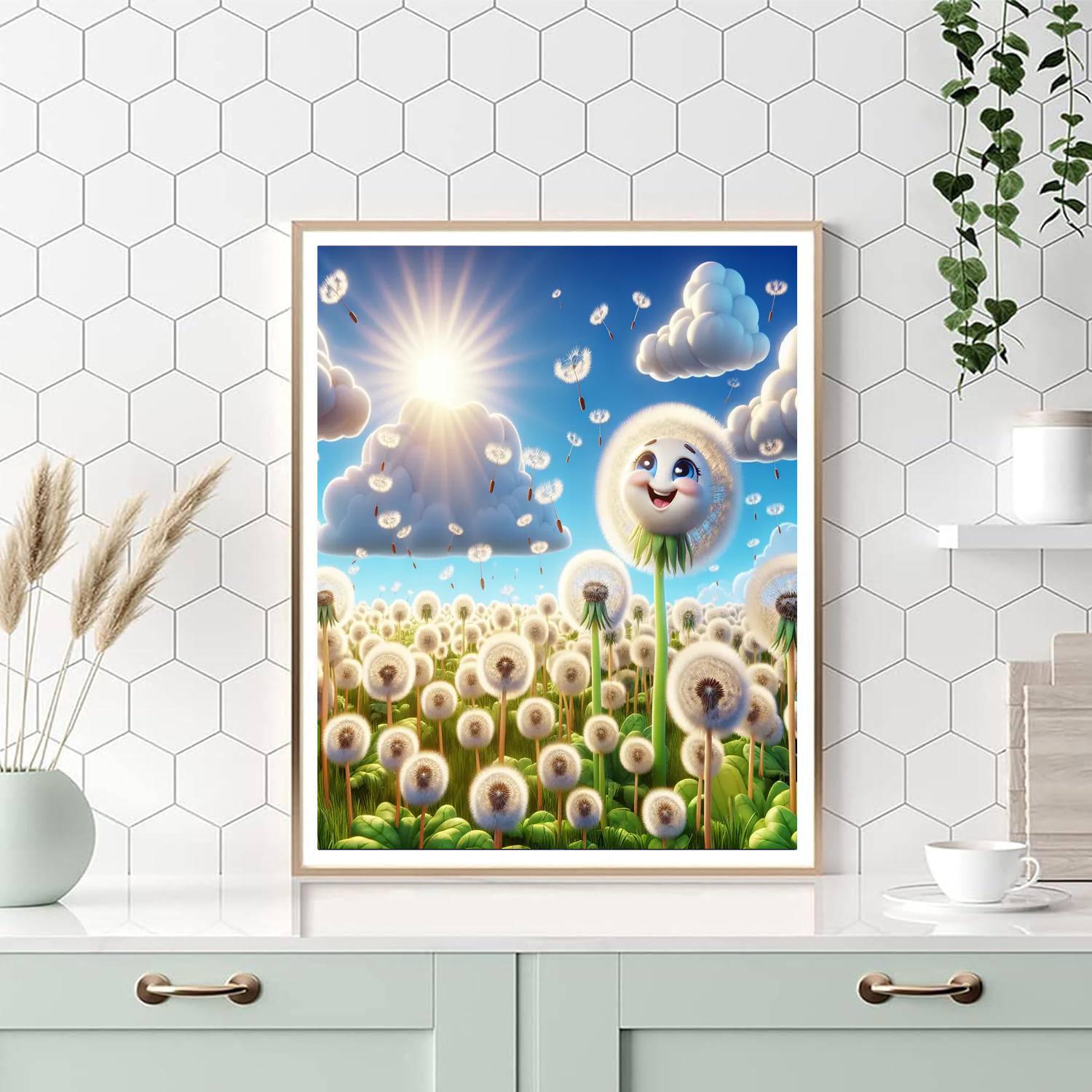 Cheerful Dandelion Wishes Paint By Numbers Kits