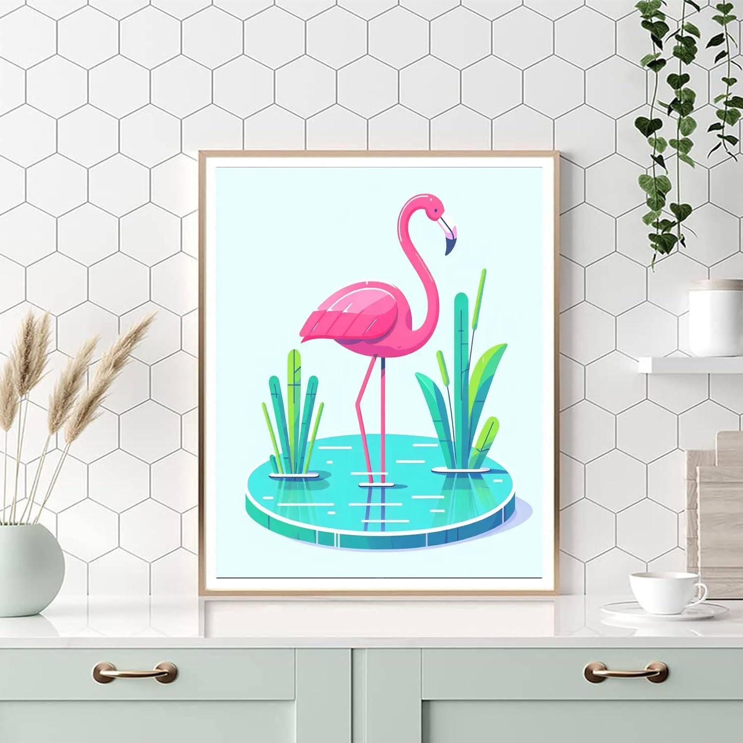 Floating Flamingos Paint By Numbers Art