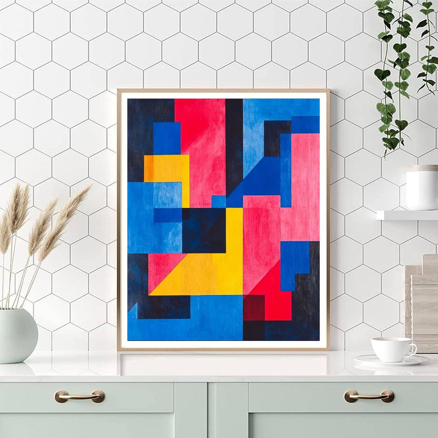 Kazimir Malevich Inspired Rhythmic Dynamics  Numbered Painting Kits