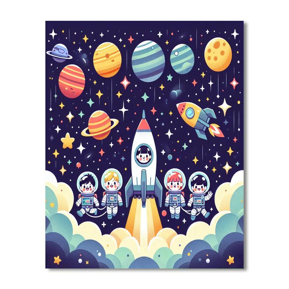 Galactic Explorers Club DIY Paint By Numbers