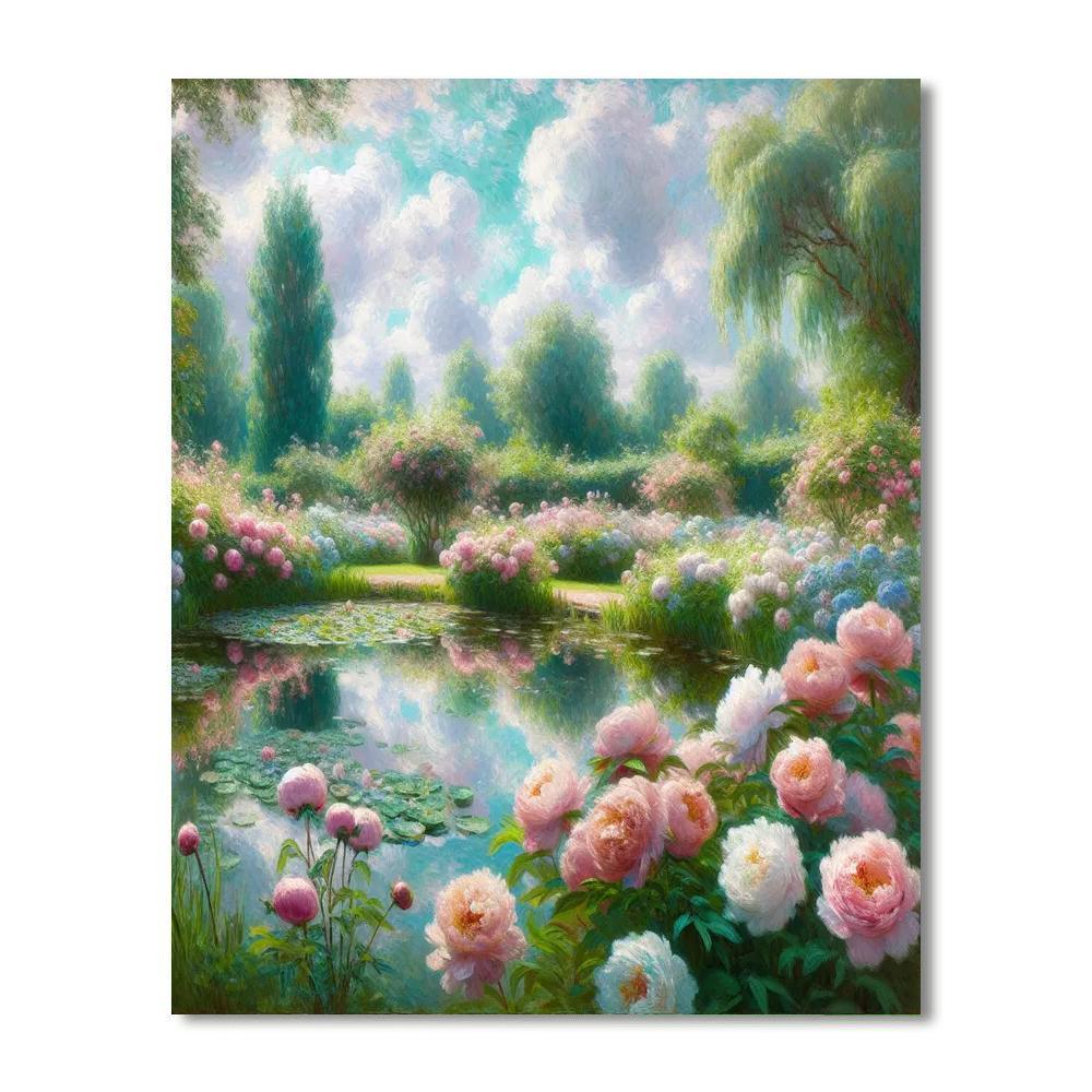 Monet's Garden Harmony Number Painting