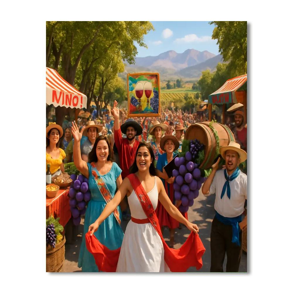 Festa De La Vendimia - Argentina Painting Number Kit