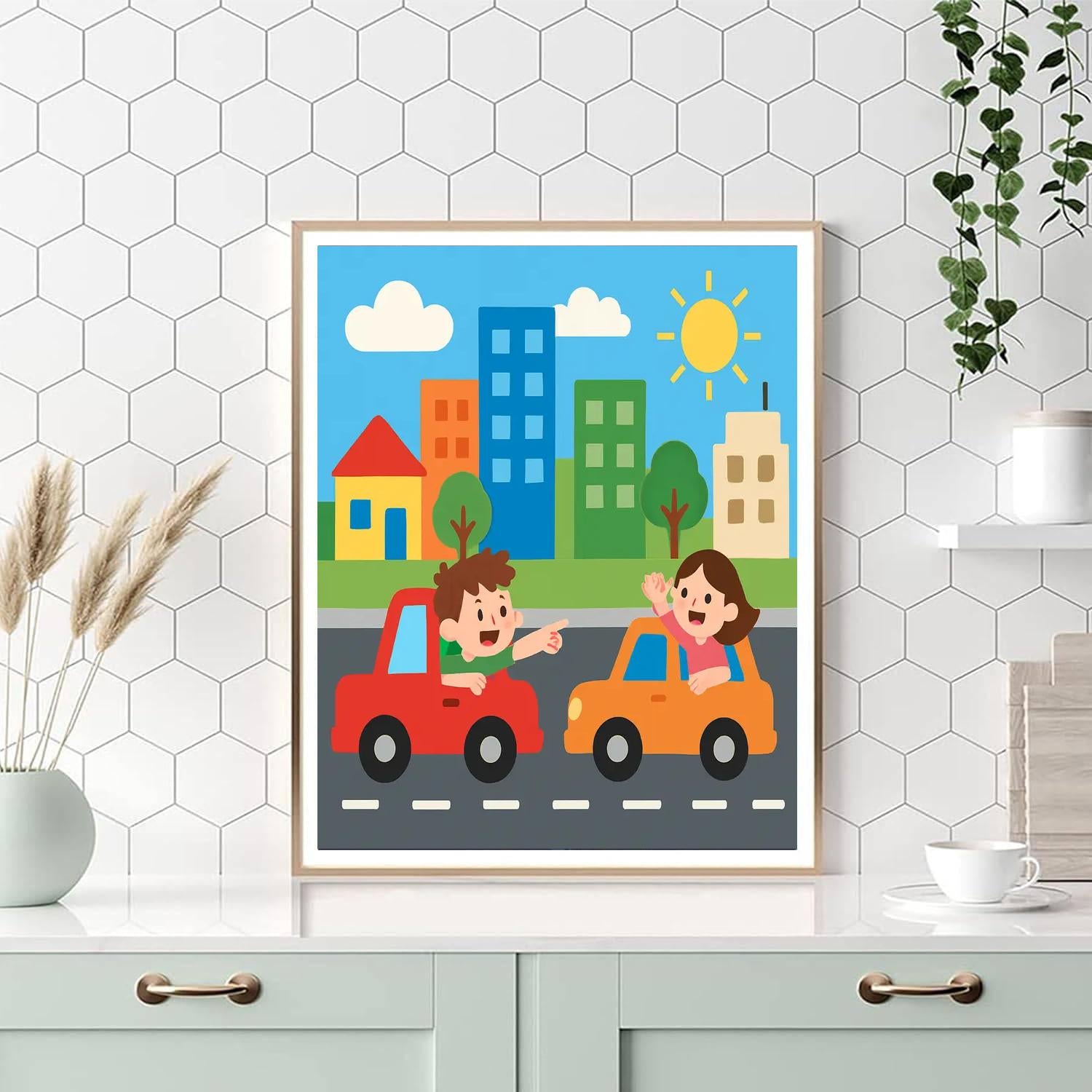 The Big City Chase Paint By Number