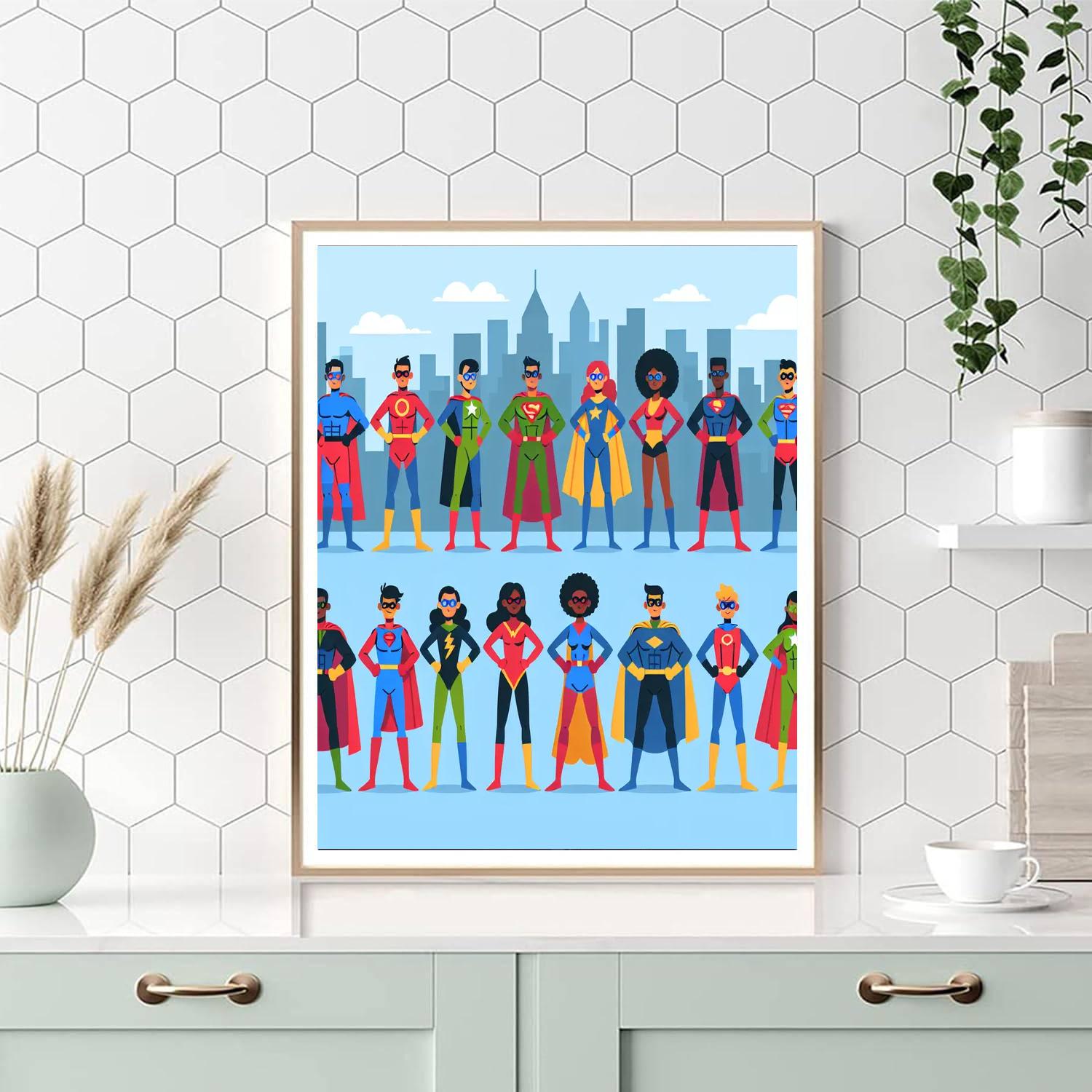 Superhero Squad Chronicles Paint By Numbers Art