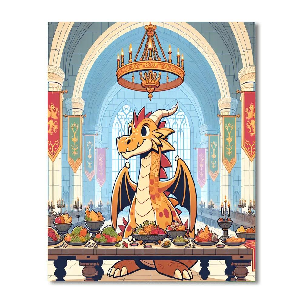 Royal Dragon's Feast Painting By Numbers Kit