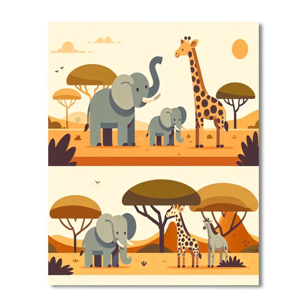 Safari Exploration Day Numbered Painting Kits