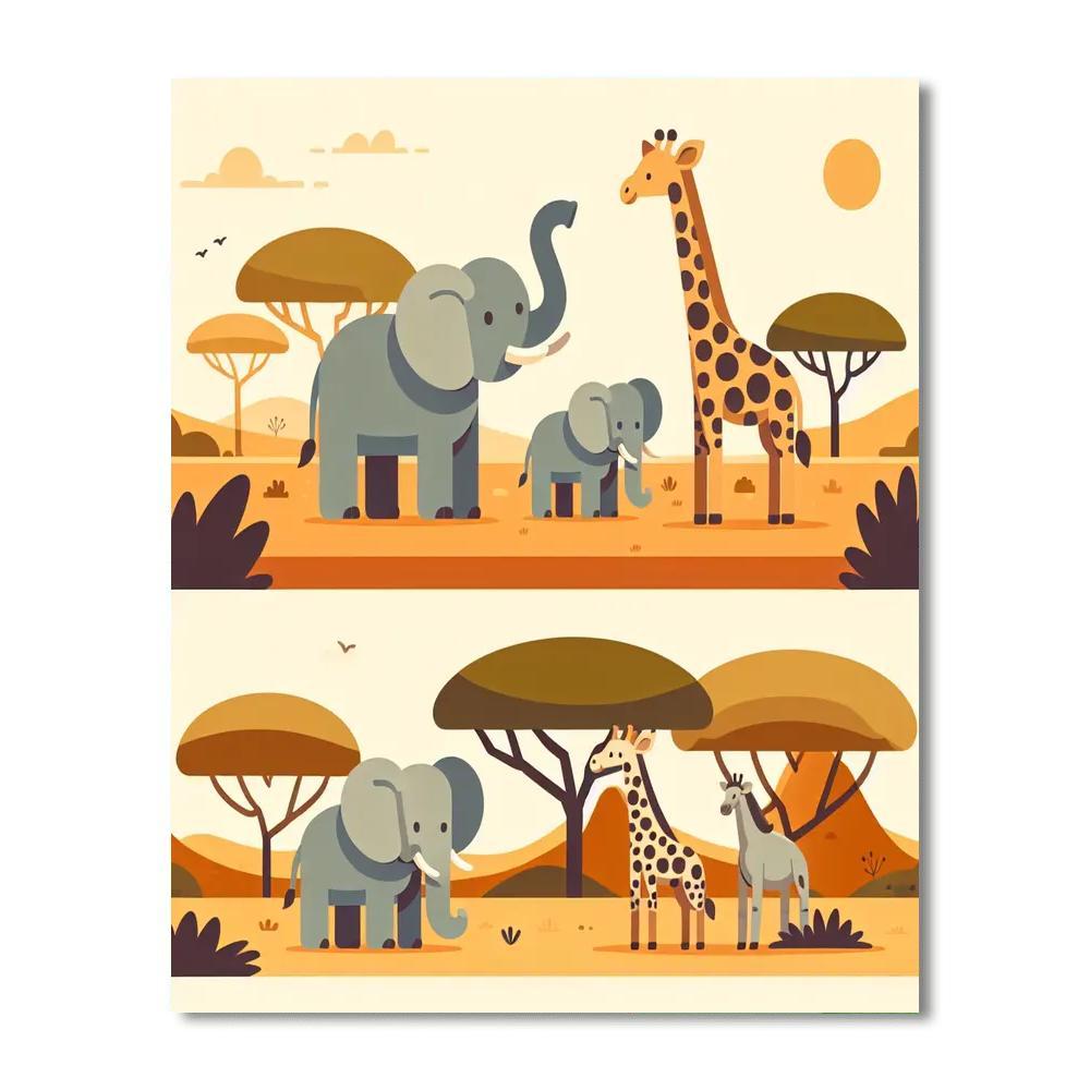 Safari Exploration Day Numbered Painting Kits