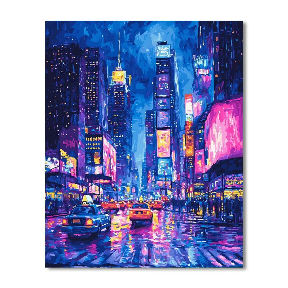 Ernst Ludwig Kirchner Inspired Neon Nocturne  Painting By Numbers Kit