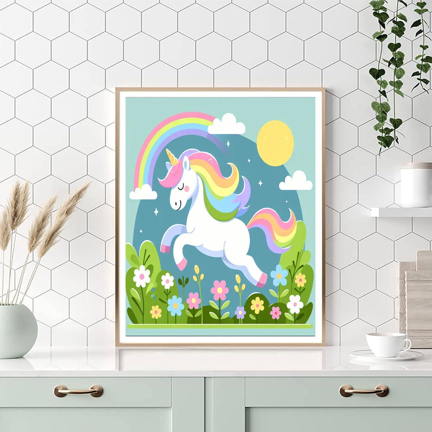 Magical Meadow Unicorn Number Painting