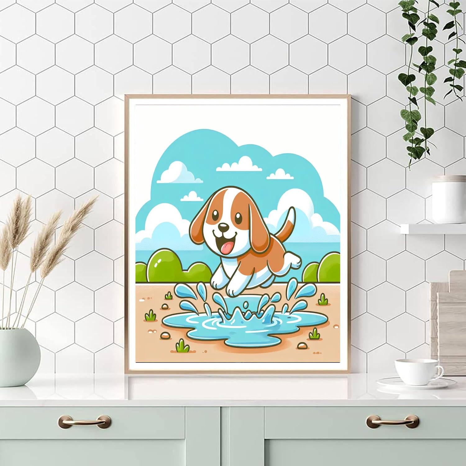 Bubbly Beagle DIY Paint By Numbers
