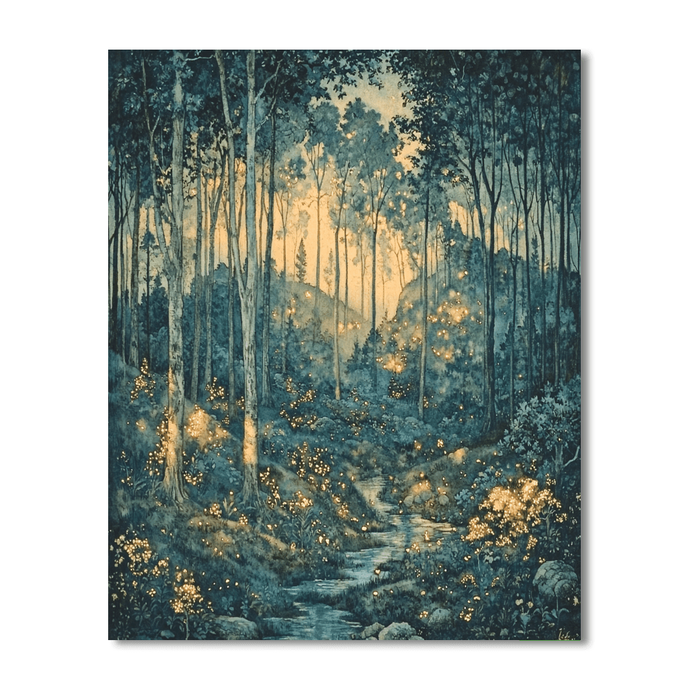 Arthur Rackham Inspired Mysterious Woods  Paint By Numbers Art