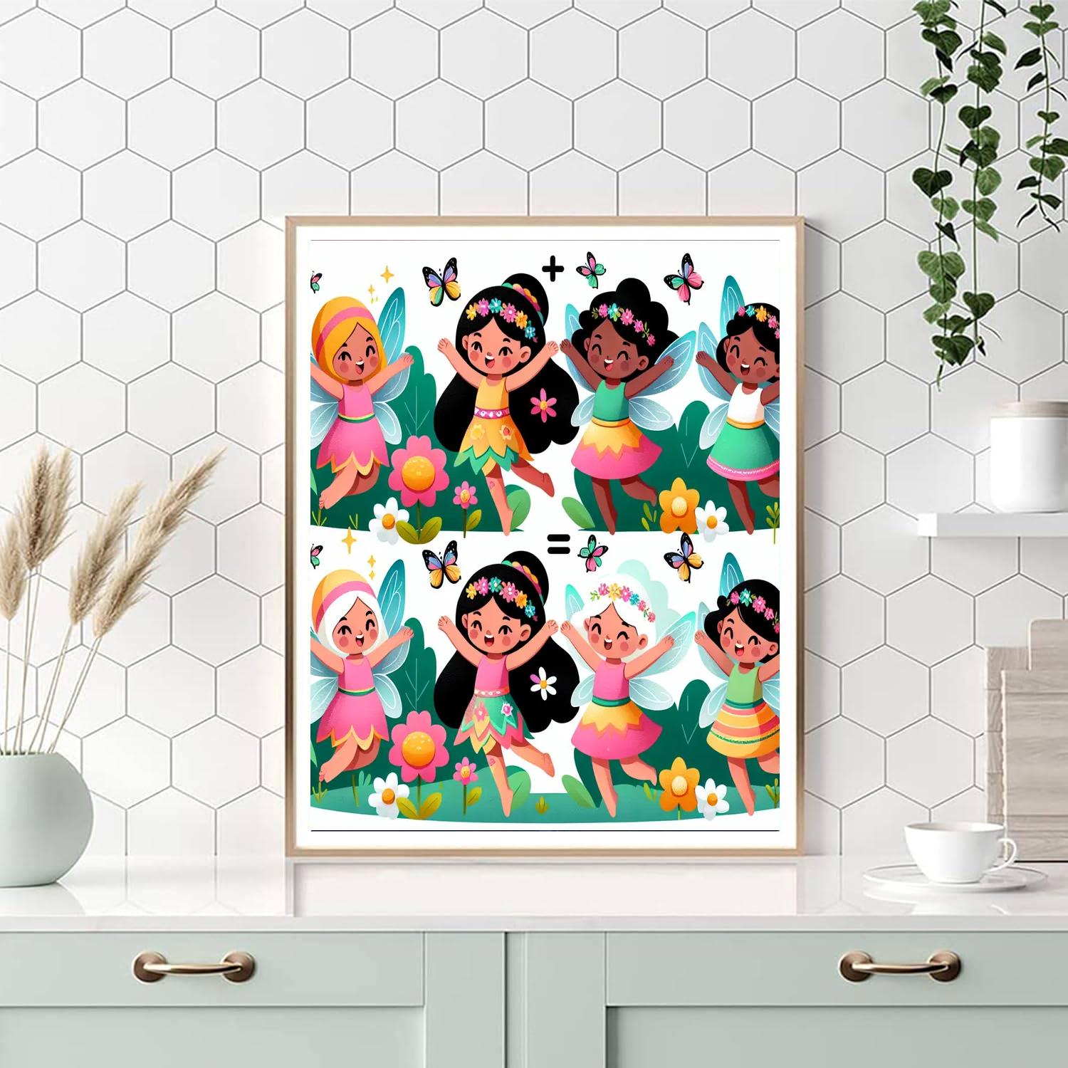 Colorful Flower Fairies Paint By Numbers Art