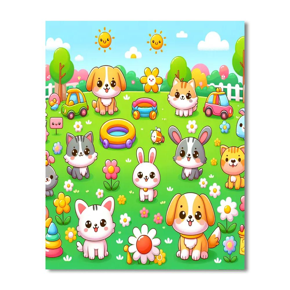 Fun With Animal Friends Paint By Numbers Kits