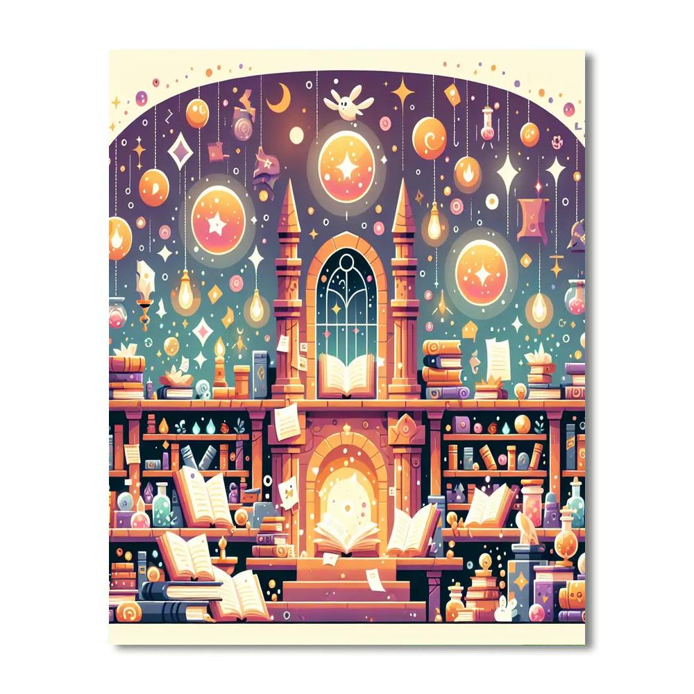 Magic School Library Numbered Painting Kits