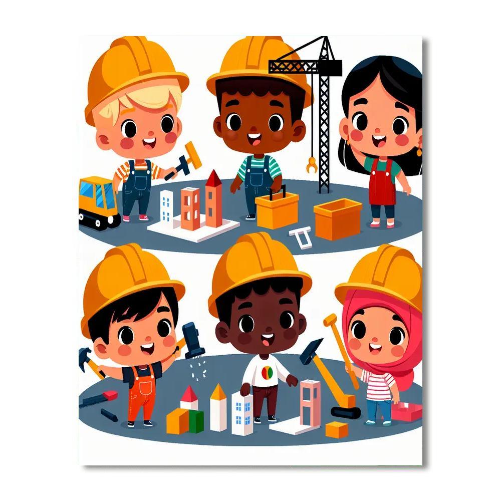Construction Zone Adventure Paint By Number