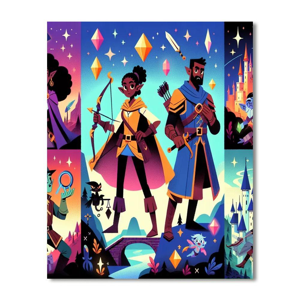 Epic Fantasy Realm Numbered Painting Kits