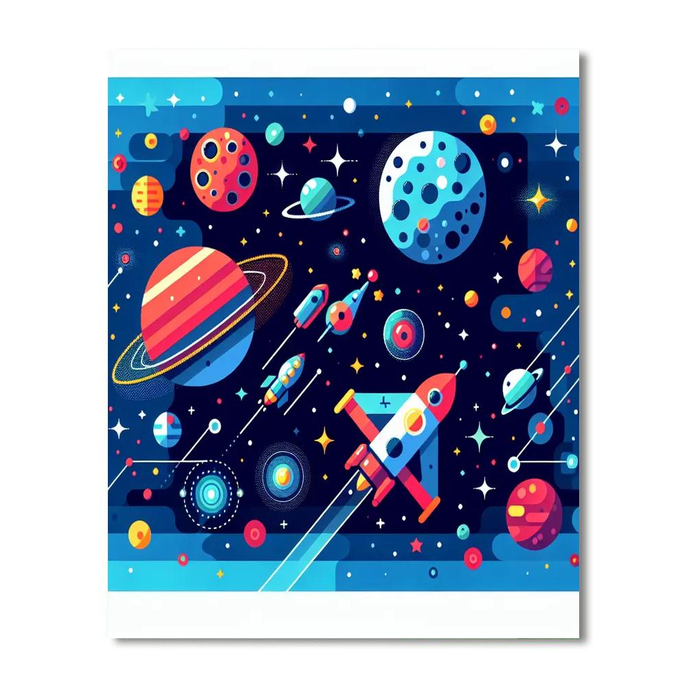 Galactic Travel Paint By Numbers
