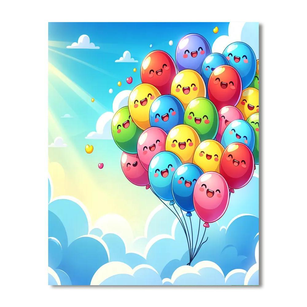 Bright Balloons Numbered Painting Kits