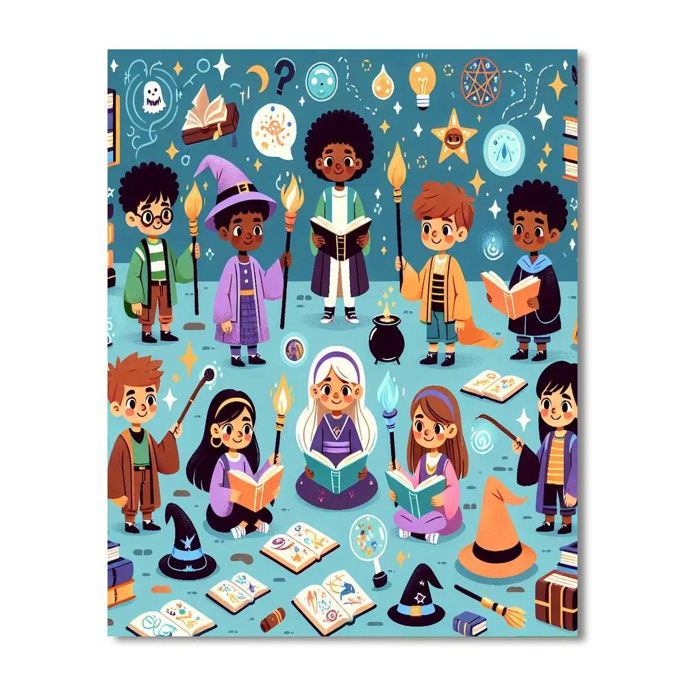 Wizard School Expedition Painting Number Kit