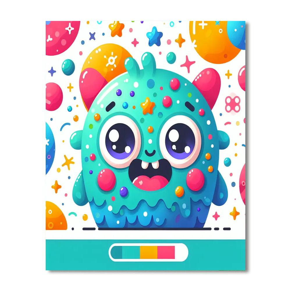 Happy Monster Numbered Painting Kits