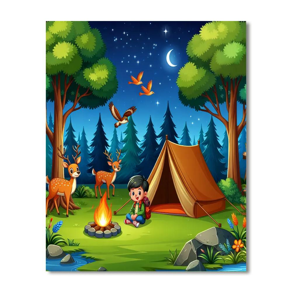 Nature Explorer's Camp Painting Number Kit
