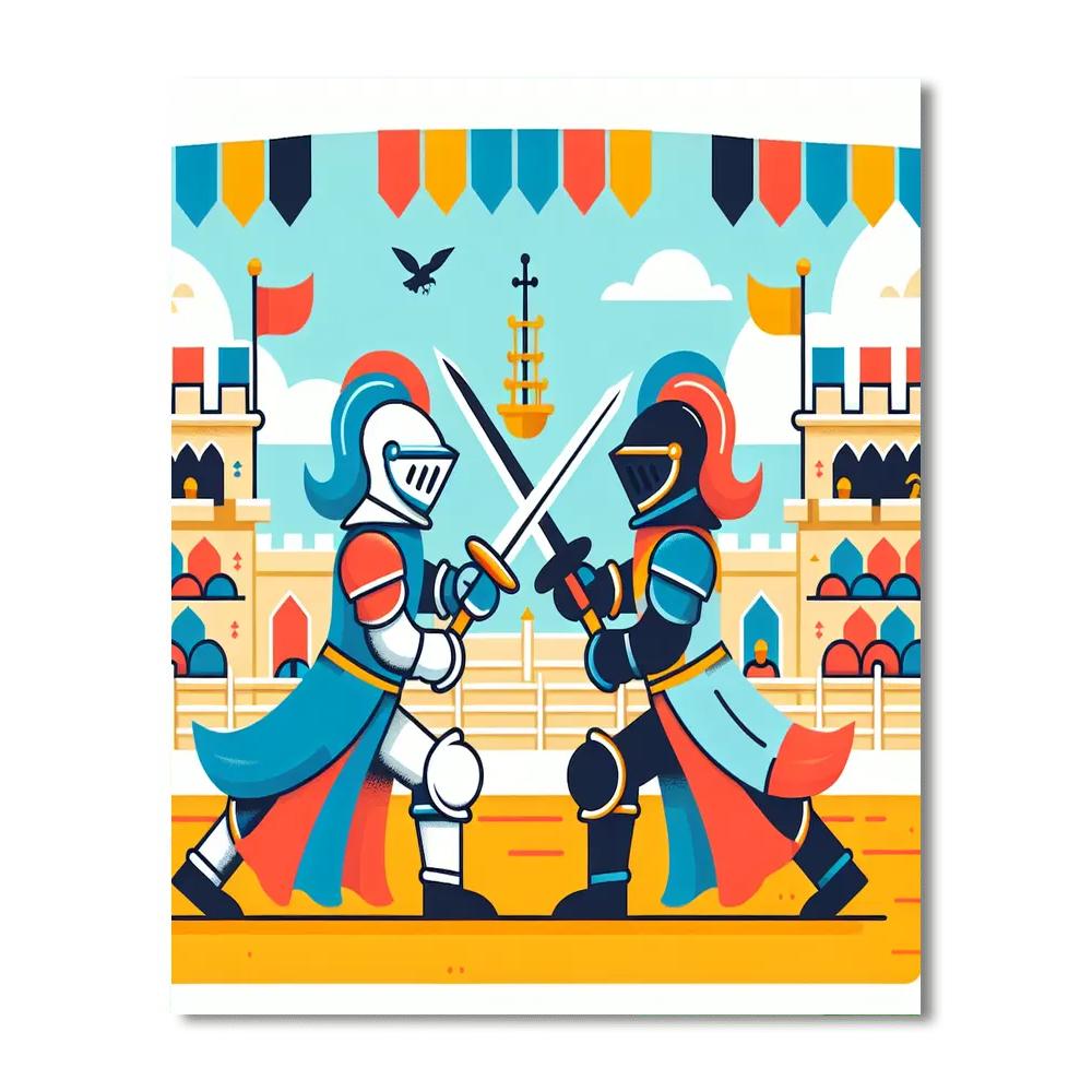 Knight's Tournament Quest Painting Number Kit