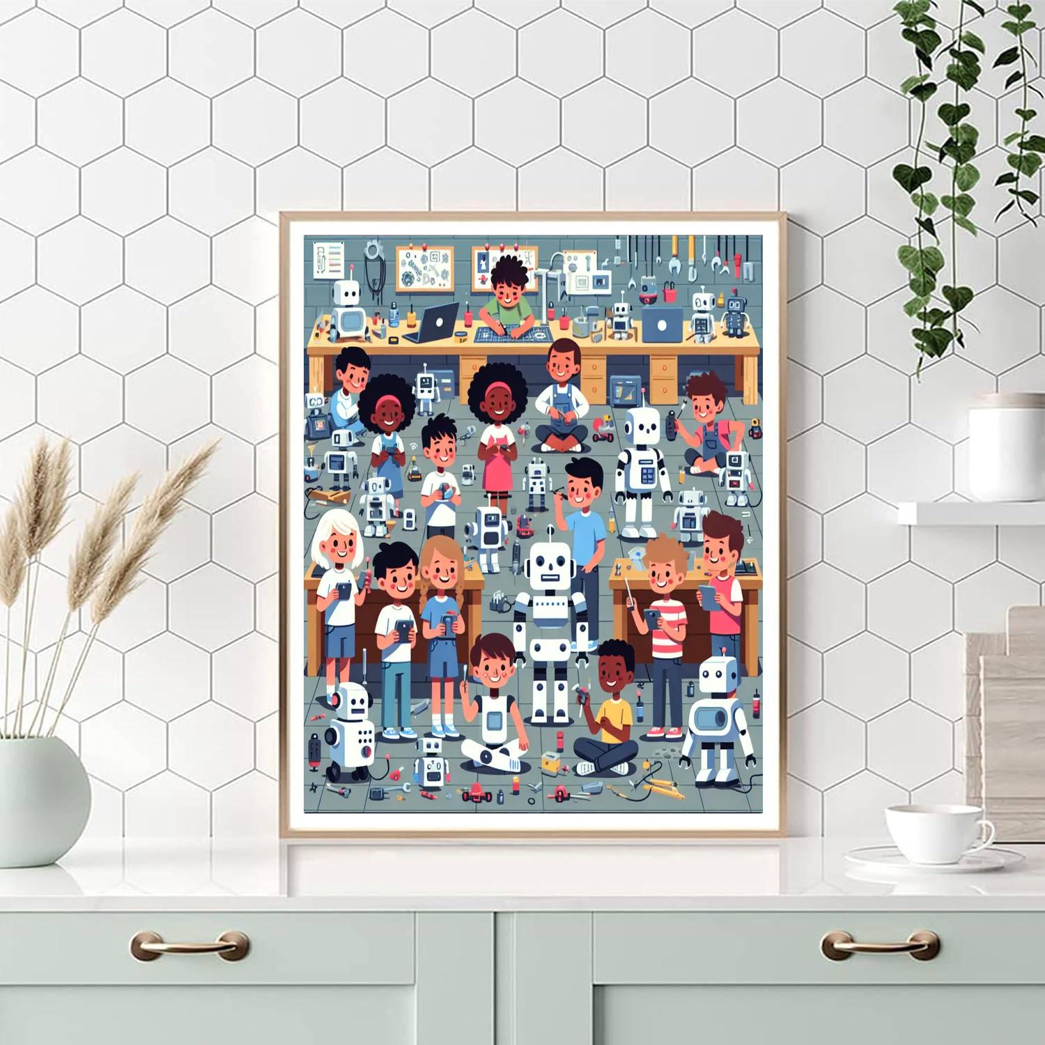 Robot Innovator Workshop Painting Number Kit